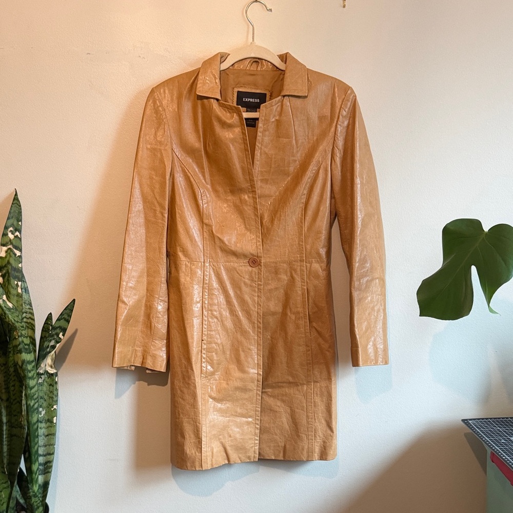 Express Camel Leather Jacket